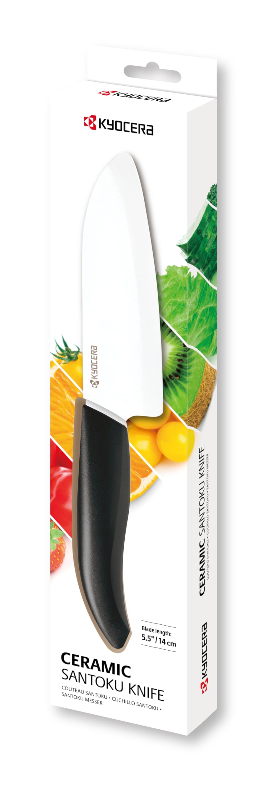 Amazon.com: Kyocera FK-140-WH Ceramic Santoku, Chef Knife for Your